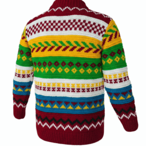 Hand-Knitted Himalayan Wool Jumper | 100% Pure Wool Rainbow Pattern Sweater | Boho & Hippie Winter Knitwear Wholesale