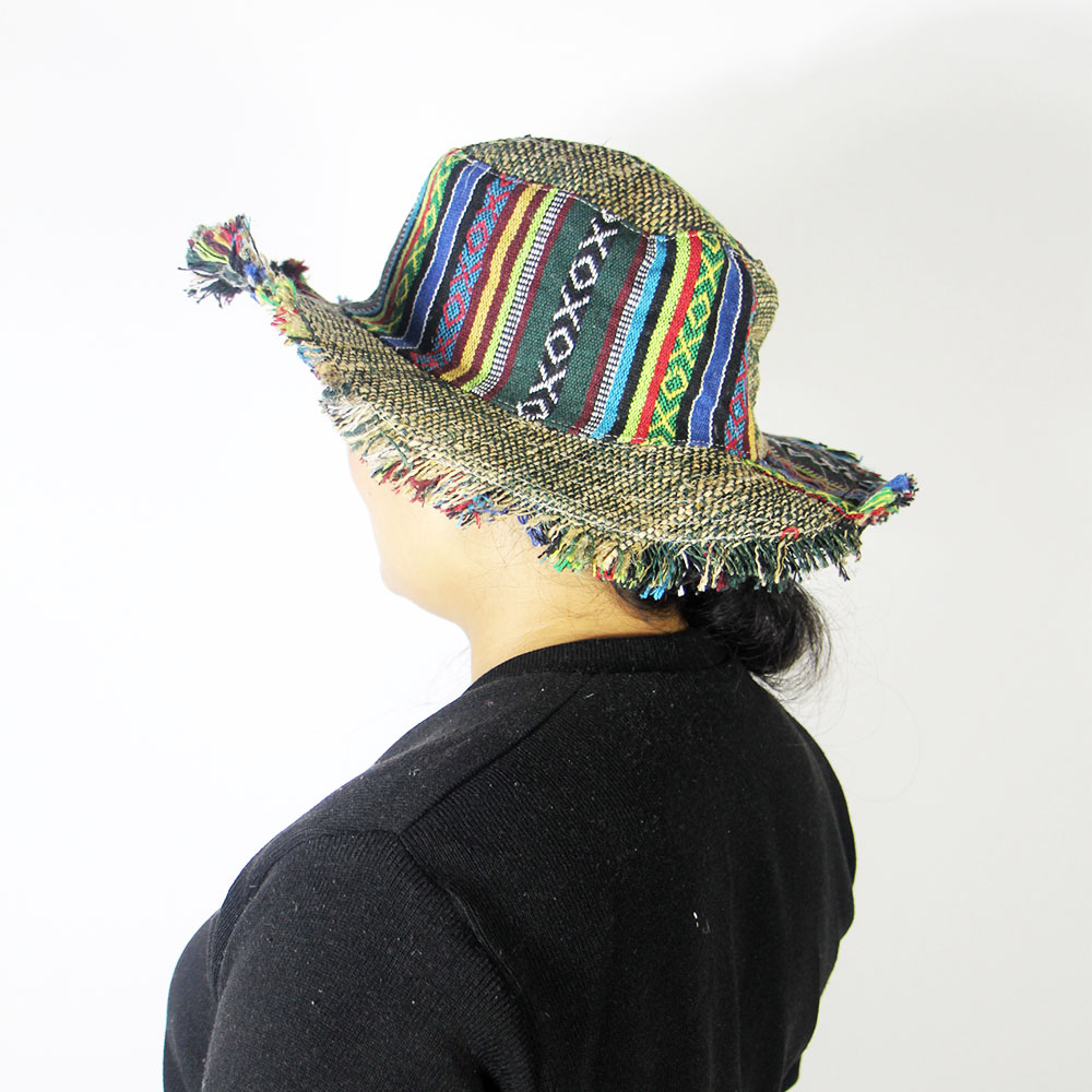 Hemp and Gheri Cotton Mix Patchwork Hat