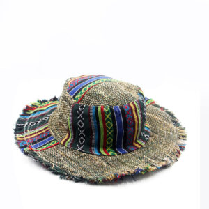 Hemp and Gheri Cotton Mix Patchwork Hat