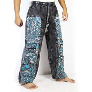 Handmade Himalayan Cotton Cargo Pants | Boho Hippie Festival Trousers | Unisex Ethnic Streetwear