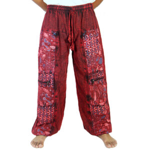 Himalayan Cotton Hippie Cargo Pants | Boho Festival Trousers for Men & Women | Nepal Handmade Wear
