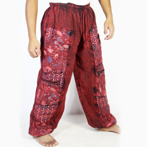 Himalayan Cotton Hippie Cargo Pants | Boho Festival Trousers for Men & Women | Nepal Handmade Wear