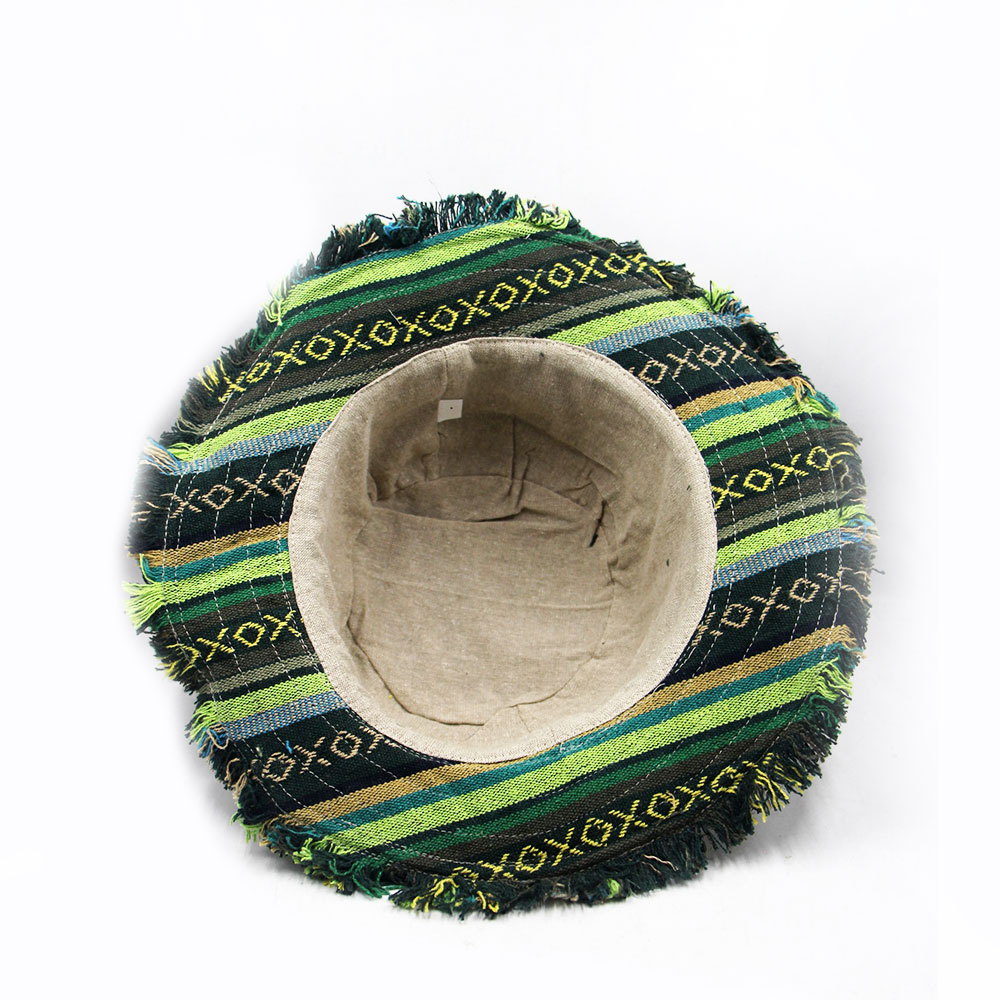 Green Patchwork Hemp Hat Wholesale