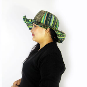 Green Patchwork Hemp Hat Wholesale