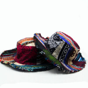 Patchwork Multicolored Mushroom Hemp Hat