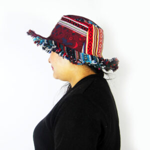 Patchwork Multicolored Mushroom Hemp Hat