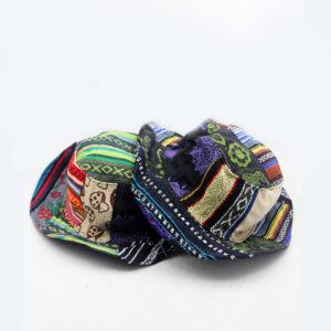 Hemp Patchwork Multicolored Mushroom Hat Made in Nepal