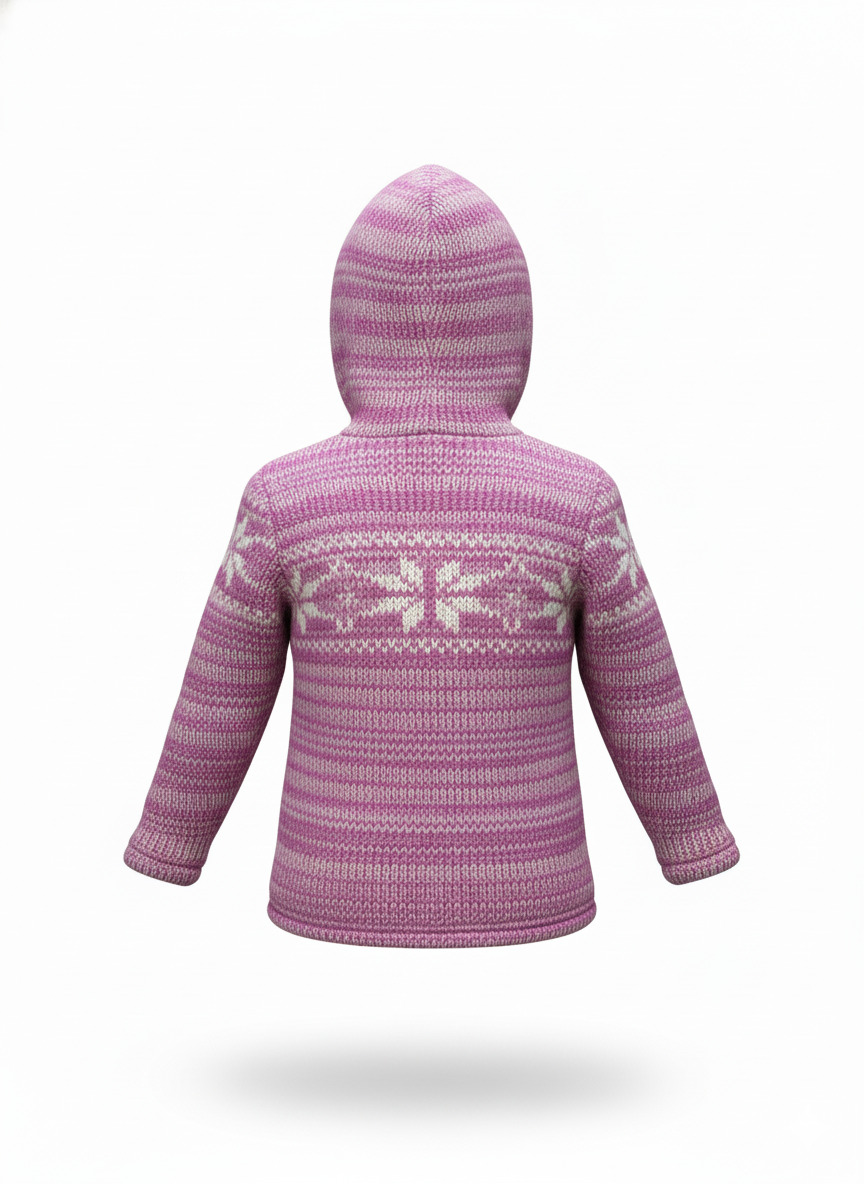 100% New Zealand Wool Kids Jacket | Hand-Knitted Boho Style | Fair Trade Wholesale