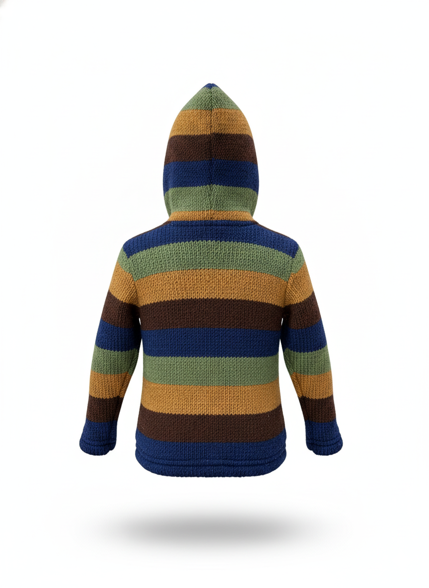 Warm Wool Children Jacket | 100% New Zealand Wool | Hippie Style | Global Wholesale