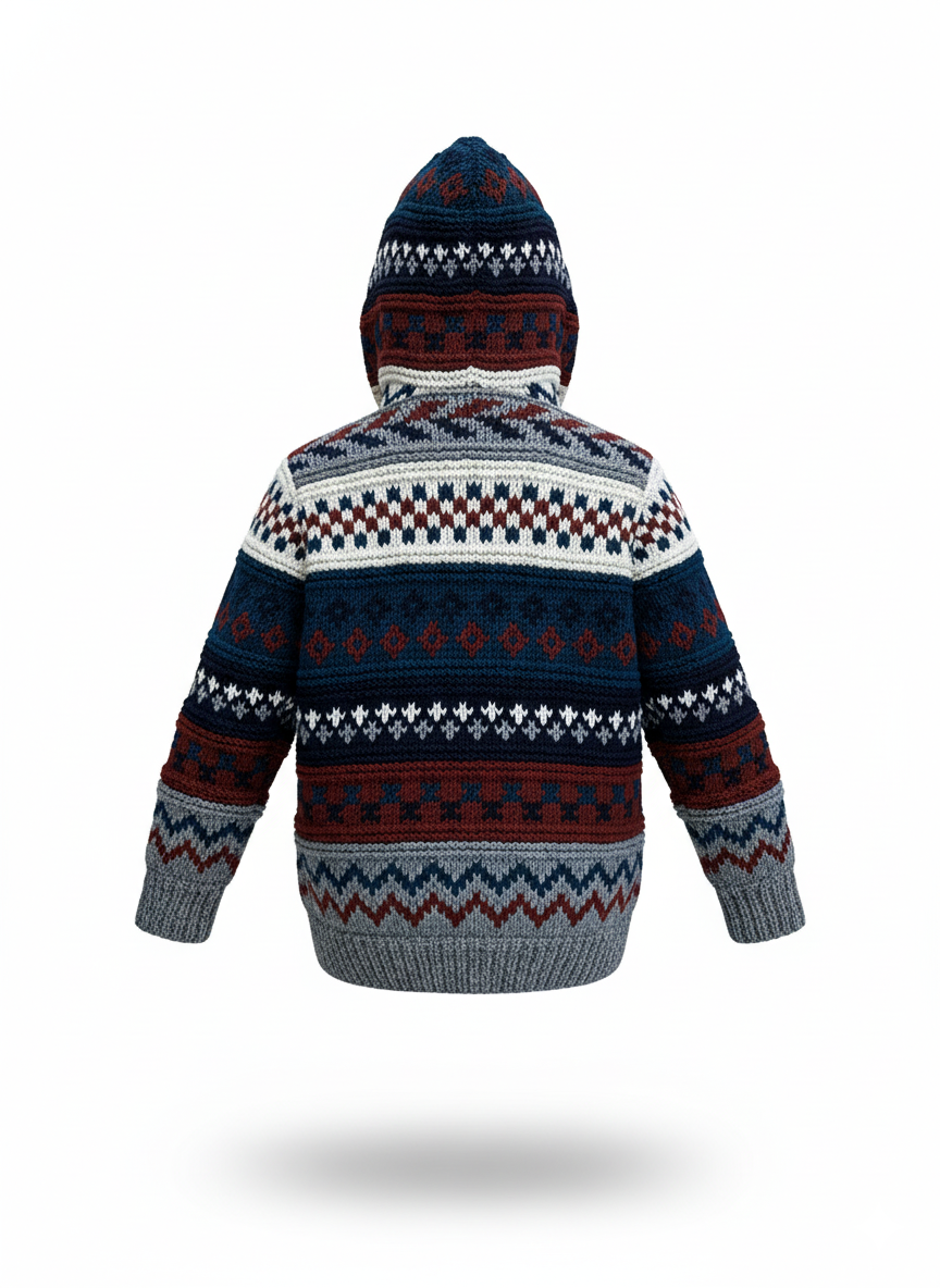 Hand-Knitted Kids Wool Jacket | 100% New Zealand Wool | Boho & Hippie Style | Wholesale Children Winter Wear”