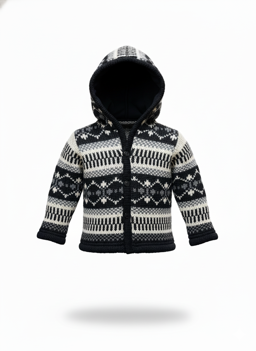 Hand-Knitted Wool Children Jacket | Himalayan Boho Style | Fair Trade Wholesale