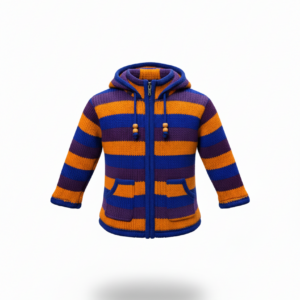 Natural New Zealand Wool Kids Jacket | Hand-Knitted Boho Outerwear | Worldwide Wholesale