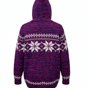 Hand Knitted Fleece Lined Wool Jacket - Fair Trade Ethical Clothing