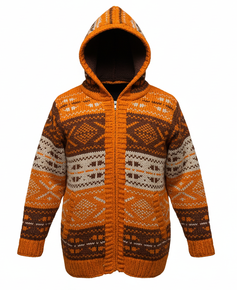 Hand Knitted Fleece-Lined Wool Jacket – Fair Trade Ethical Clothing from Nepal