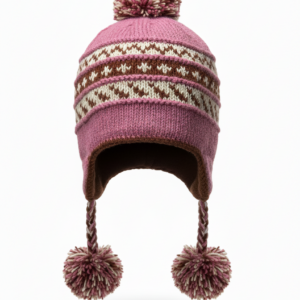 Chunky Hand Knitted Sherpa Wool Beanie with Pom Pom – Natural NZ Wool | Boho