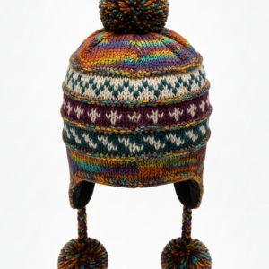 Eco-Friendly Sherpa Wool Pom Pom Beanie – Pure New Zealand Wool | Hippie Style