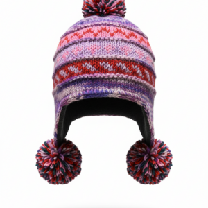 Ethically Made Sherpa Wool Beanie with Pom Pom – 100% Natural New Zealand Wool