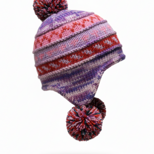 Ethically Made Sherpa Wool Beanie with Pom Pom – 100% Natural New Zealand Wool