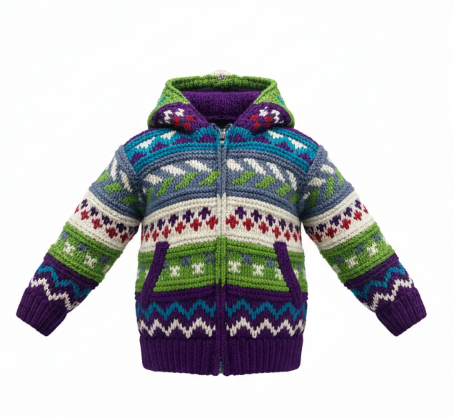 Boho Hippie Children Wool Jacket – Handcrafted New Zealand Wool |