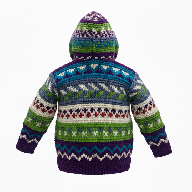 Boho Hippie Children Wool Jacket – Handcrafted New Zealand Wool |