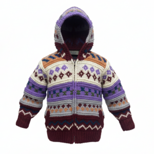 Vintage Hippie Kids Wool Jacket – Hand-Knitted | New Zealand Wool | Global Wholesale