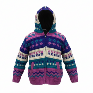 Ethical Hippie Kids Wool Jacket | Handcrafted New Zealand Wool | Fleece Lining