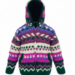 Natural Hippie Kids Wool Jacket | Handmade New Zealand Wool | Warm Fleece Lined