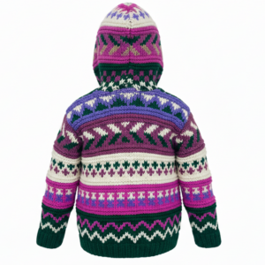 Natural Hippie Kids Wool Jacket | Handmade New Zealand Wool | Warm Fleece Lined