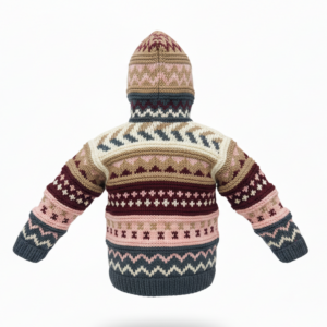 Hand-Knitted Wool Kids Jacket – Fleece Lined | Perfect for Winter