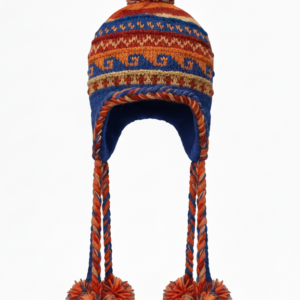 Bohemian Hand Knit Sherpa Wool Airflap Hat | Long Pom-Pom Hippie Winter Wear