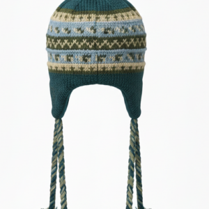 Unisex Hand-Knit Sherpa Wool Airflap Cap with Long Pom-Pom | Cozy Winter Hat