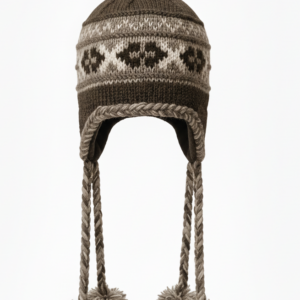 Fair Trade Hand Knit Sherpa Wool Airflap Hat | Long Pom-Pom | 100% Himalayan NZ Wool | Wholesale Supplier