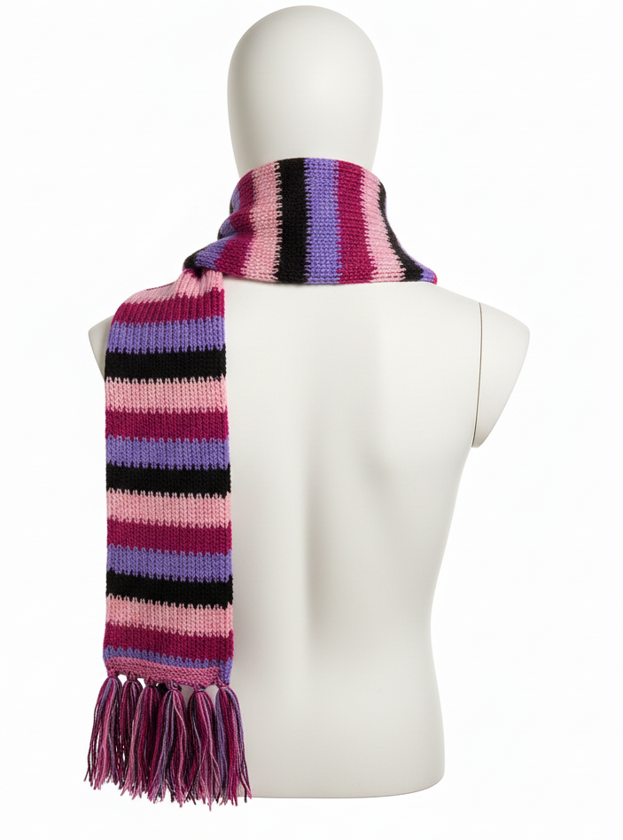 Ethically Handcrafted Wool Muffler – Natural Wool Knit | Hippie Style Winter Wear