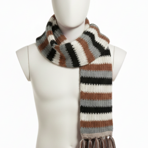 Unisex Hand Knit Wool Muffler – Cozy Natural NZ Wool | Boho Hippie Scarf