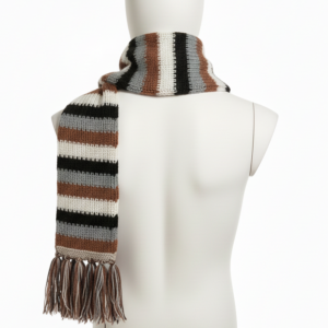 Unisex Hand Knit Wool Muffler – Cozy Natural NZ Wool | Boho Hippie Scarf