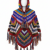 Unisex Hand-Knitted Wool Poncho | Boho Hippie Style | Natural Wool | Worldwide Wholesale