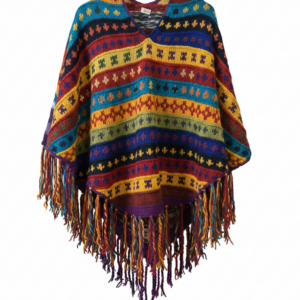 Chunky Hand-Knit Wool Poncho | Festival Hippie Wear | Pure NZ Wool | Global Wholesale