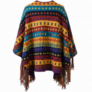 Chunky Hand-Knit Wool Poncho | Festival Hippie Wear | Pure NZ Wool | Global Wholesale