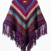 Artisan Hand-Knitted Wool Poncho | Vintage Hippie Boho Style | Pure New Zealand Wool | Fair Trade Wholesale