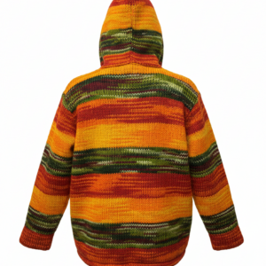 Handcrafted Bohemian Jacket | Knitted & Fleece Lined | Pure NZ Wool | Hippie Winter Wear