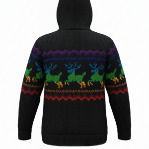 Cozy Boho Wool Jacket | Handmade Knitted Fleece-Lined | 100% New Zealand Wool