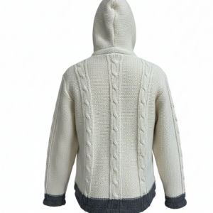 Natural White Boho Handmade Wool Jacket | Fleece-Lined | 100% New Zealand Wool | Wholesale