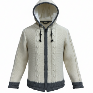 Natural White Boho Handmade Wool Jacket | Fleece-Lined | 100% New Zealand Wool | Wholesale