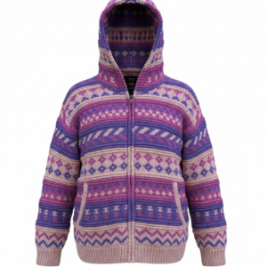 Unisex Handmade Wool Jacket | Boho Knitted & Fleece-Lined | Pure NZ Wool | Wholesale Export