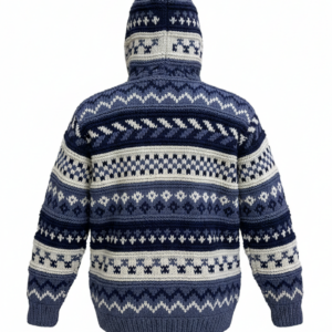 Eco-Friendly Hippie Wool Jacket | Hand-Knit & Fleece Lined | 100% New Zealand Wool