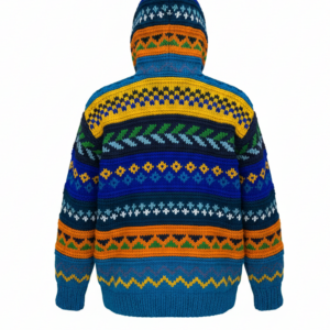 Rainbow Boho Handmade Wool Jacket | Fleece-Lined | 100% New Zealand Wool | Wholesale