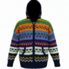 Multicolor Artisan Wool Jacket | Cozy Fleece Lined | 100% New Zealand Wool | Hippie Style