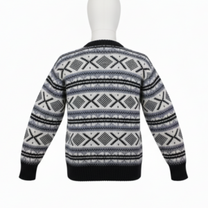 Authentic Hippie Hand‑Knit Wool Sweater with Fleece — Festival & Vintage Style