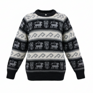 Vintage Vibe Hand‑Knit Wool Jumper — Fleece Lined Boho Chic | 100% NZ Wool