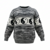 Peace & Love Hand‑Knit Wool Jumper with Fleece Lining — Boho Retro Wear | NZ Wool